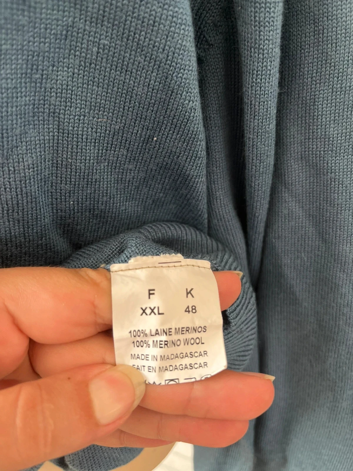 Pull In Extenso  – Taille 44 – Bleu pétrole – bon état – photo 3